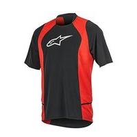 alpinestars mens drop 2 short sleeve jersey medium black red