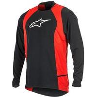 Alpinestars Men\'s Drop 2 Long Sleeve Jersey, Medium, Black Red