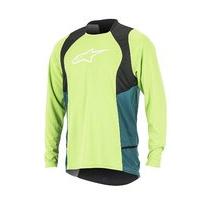 alpinestars mens drop 2 long sleeve jersey large green black shaded sp ...