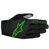 alpinestars mens aero 2 gloves large black bright green