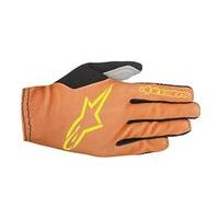 alpinestars mens aero 2 gloves bright orangeacid yellow small