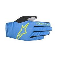 alpinestars mens aero 2 gloves bright blueacid yellow xx large