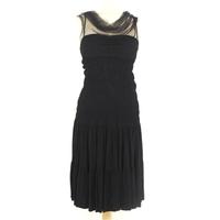 Alessandro Dell\'Acqua Size UK 8 Sleeveless Black Evening Dress (Italian Designer)