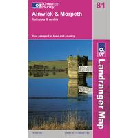 Alnwick & Morpeth - OS Landranger Active Map Sheet Number 81