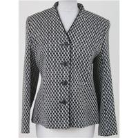 alexon size 10 black white smart jacket