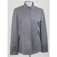 albert nipon size 10 grey jacket with sparkle trim