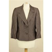 alex co size 12 brown smart jacket coat