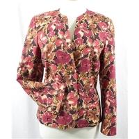 Alexon size 10 pink & brown mix floral jacket
