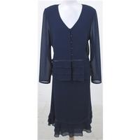 albertsons size 16 french navy blue skirt suit