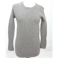 All Saints Size 8 High Quality Soft and Luxurious Pure Cashmere Grey Jumper