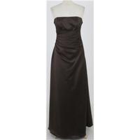 Alfred Angelo size 10/12 chocolate brown strapless evening dress