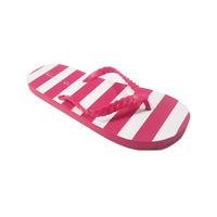 Alice Striped Print Flip Flops in Pink