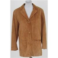 Alison Lewy, size XL tan leather coat