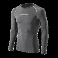 Altura Men\'s Second Skin Long Sleeve Base Layer Undershirts, Grey, Large/x-large