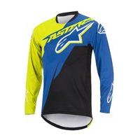 Alpinestars Men\'s Sight Contender Long Sleeve Jersey, Royal Blue/acid Yellow, 