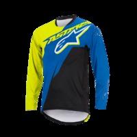 Alpinestars Men\'s Sight Contender Long Sleeve Jersey, Royal Blue/acid Yellow, 