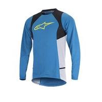 Alpinestars Men\'s Drop 2 Long Sleeve Jersey, Bright Blue/acid Yellow, Xx-large