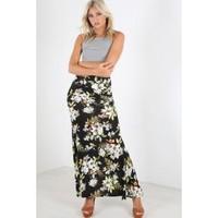 Alba Multi Color Prints High Waist Maxi Skirt