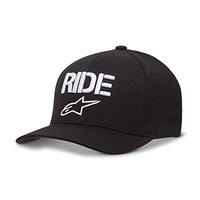 Alpinestars Men\'s Ride Curve Hat Baseball Cap, Black (black/white), 13 Inch