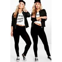 Ally Basic 2 Pack Legging - black