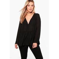 alicia smock blouse black