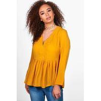 Alicia Smock Blouse - mustard