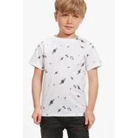 All Over Print Galaxy Tee - white