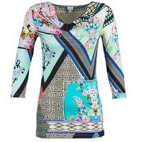 alba moda druckshirt womens long sleeve t shirt in multicolour