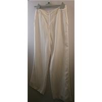 Alex and Co Cream 12 Cotton Trousers Alex and Co - Size: S - Cream / ivory - Trousers