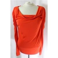 alice by temperley orange draped sleeved top size 10 alice by temperle ...