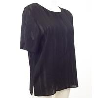 Alexara black short sleeved top M/L Alexara - Size: L - Black - Blouse