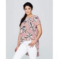 alice you floral print split back top