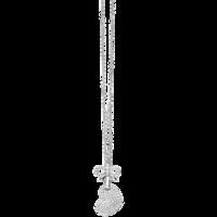 ALLURE HEART STERLING SILVER & WHITE CRYSTAL PENDANT with CHAIN