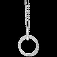 allure sterling silver white crystal pendant with chain