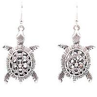 Alloy Fashion Carved Flower Geometric Silver Jewelry Wedding Party Daily Casual 1 pair