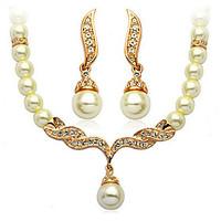 Alloy / Imitation Pearl Jewelry Set Necklace/Earrings Party / Daily / Casual 1set