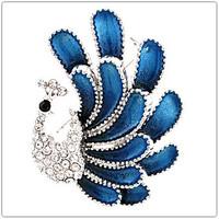 Alloy / Rhinestone Brooch /Women Peacock Brooch /Wedding / Party 1pc