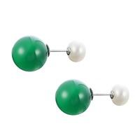 Almighty Glory Vert pearl earrings