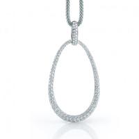 Al Coro Necklace Amori Pave Set Diamonds 18ct White Gold