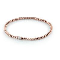 Al Coro Bracelet Stretchy Brilliant Cut Diamonds 18ct Rose Gold