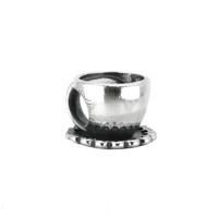 alice in wonderland collection charm cup and saucer silver