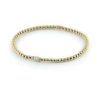 Al Coro Bracelet Stretchy Brilliant Cut Diamonds 18ct Yellow Gold