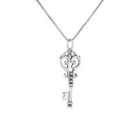 Alice In Wonderland Collection Pendant Small Key Silver