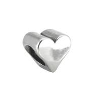 Alice In Wonderland Charm Heart Silver