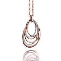 Al Coro Pendant Mezzaluna Diamond 18ct Rose Gold