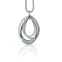 al coro pendant multi loop 18ct white gold with diamonds