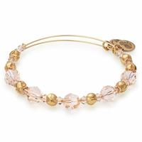 ALEX AND ANI Blush- Gold Finish and Pink Crystal Bangle A17EB06SG