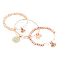 ALEX AND ANI Champagne Cheers Set of 3 Charm Bangles A16HS02SR
