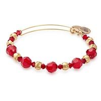 alex and ani bloom gold finish and red crystal bangle a17eb09sg