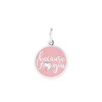 ALEX AND ANI Because I Love You- Silver Finish Heart Charm CS17C01SS